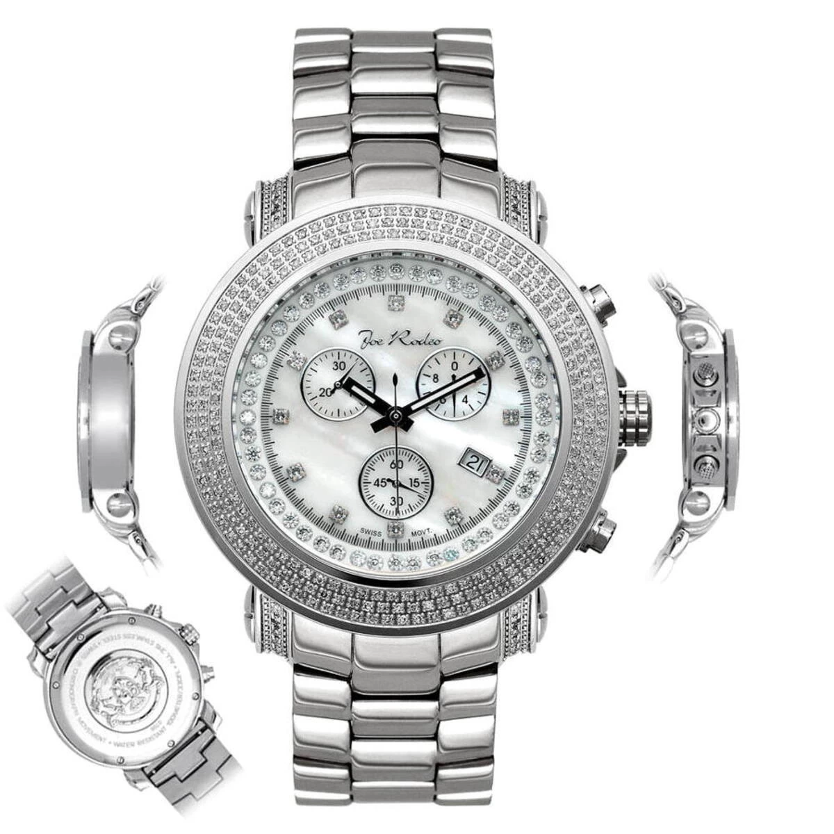 Large Men's Diamond Joe Rodeo Junior 2.5.ct JJU4 Watch 5 Large Men's Diamond Joe Rodeo Junior 2.5.ct JJU4 Watch - Image 5