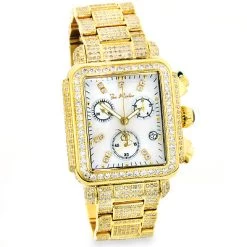 Joe Rodeo Madison Diamond Watch Yellow Gold Plated 10.25ct