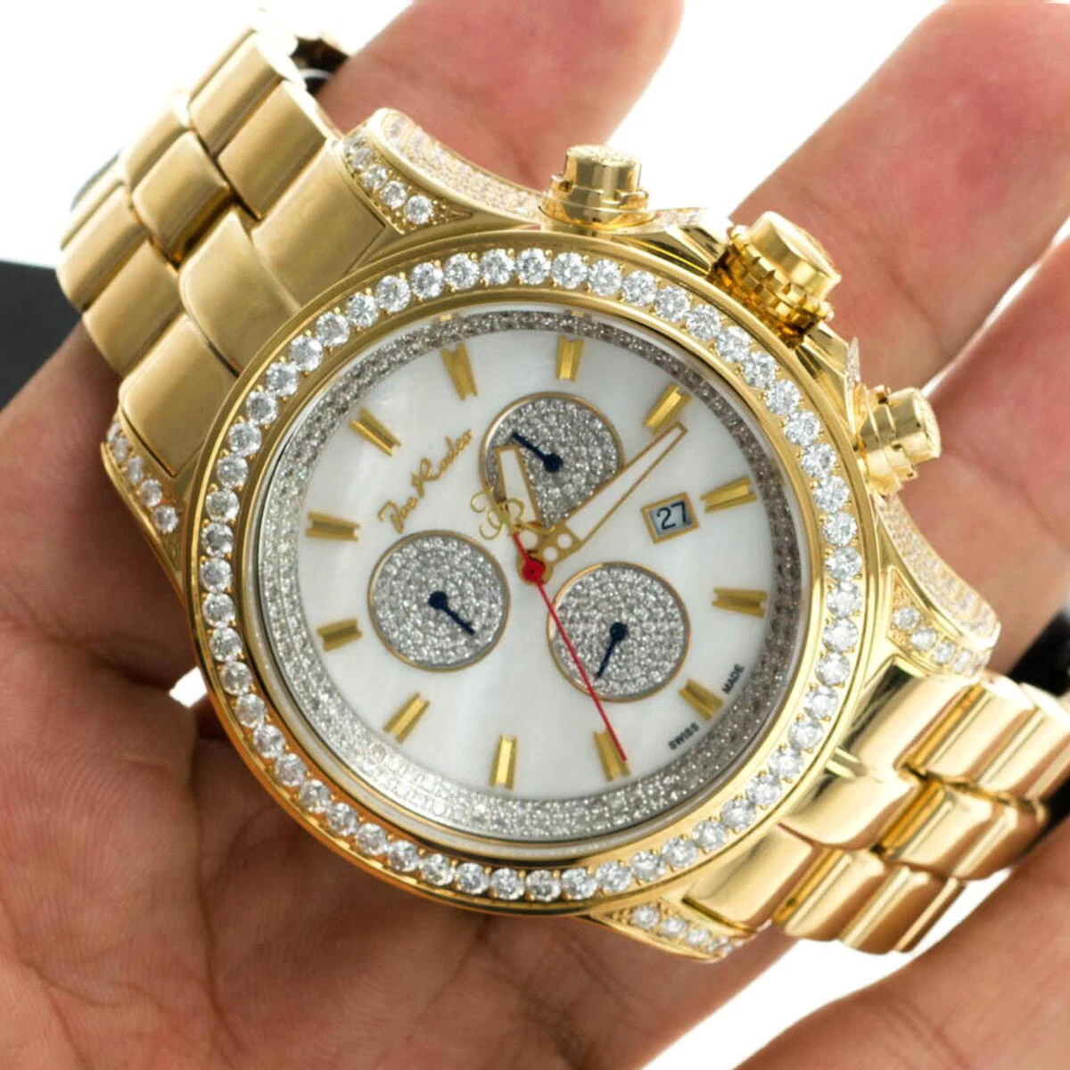 Joe Rodeo Men's Diamond Watch 14.70ct 7 Joe Rodeo Men's Diamond Watch 14.70ct - Image 7