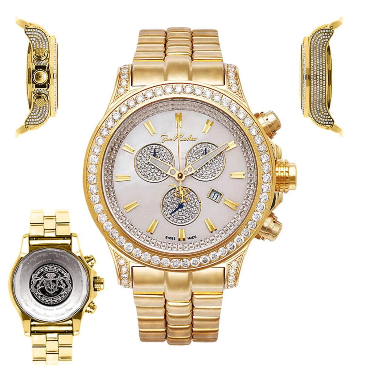 Joe Rodeo Men's Diamond Watch 14.70ct 5 Joe Rodeo Men's Diamond Watch 14.70ct - Image 5