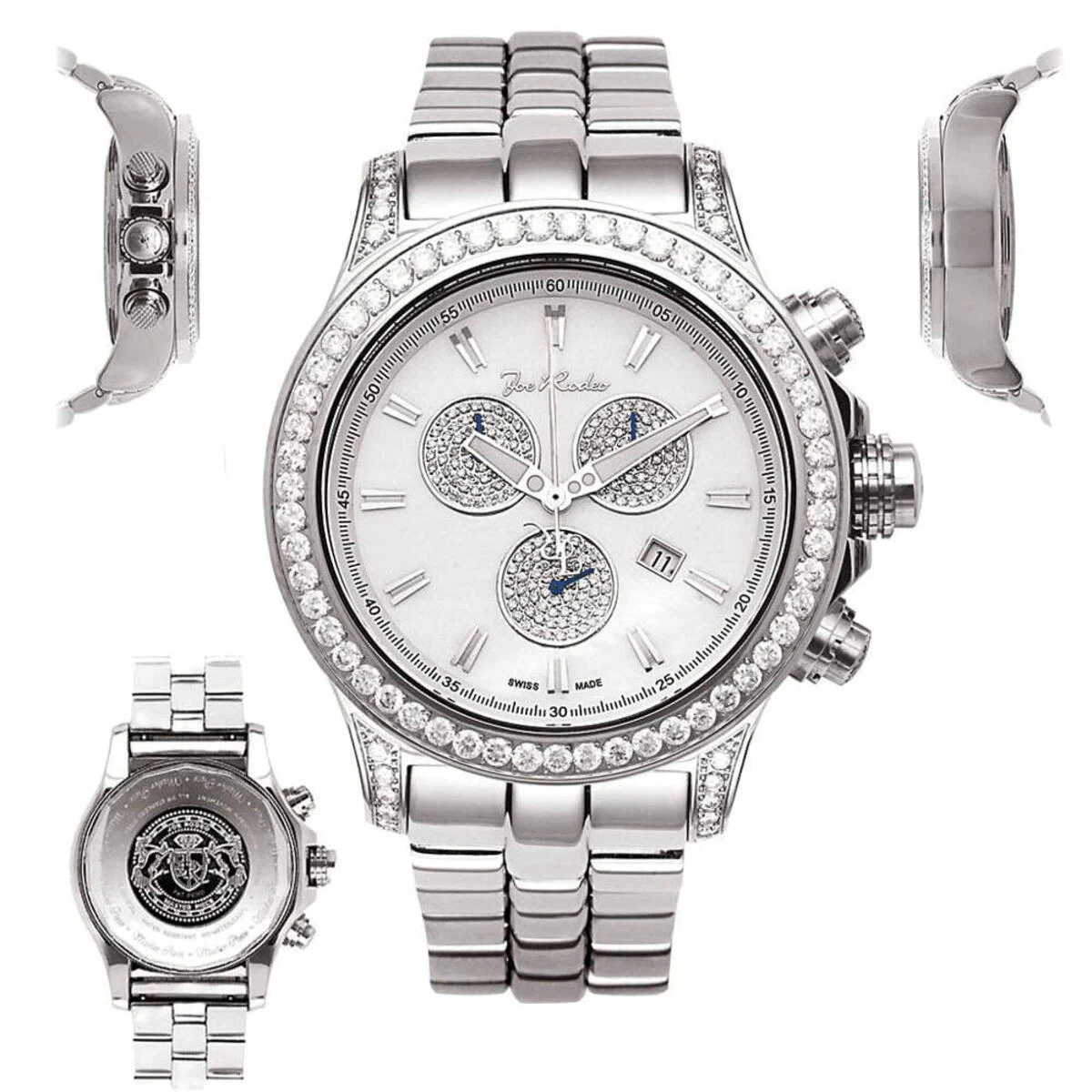Joe Rodeo Men's 7.20Ct Diamond Watch Master Pilot W Diamond Bezel 5 Joe Rodeo Men's 7.20Ct Diamond Watch Master Pilot W Diamond Bezel - Image 5