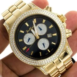 Joe Rodeo Yellow Gold Tone Men's Diamond Watch Master Pilot 7ct 14 Joe Rodeo Yellow Gold Tone Men's Diamond Watch Master Pilot 7ct -Watch Store joe rodeo watches mens diamond watch master pilot 7ct p 35651 bod3