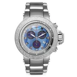JoJo Joe Rodeo Razor Men's Diamond Watch 4ct Blue