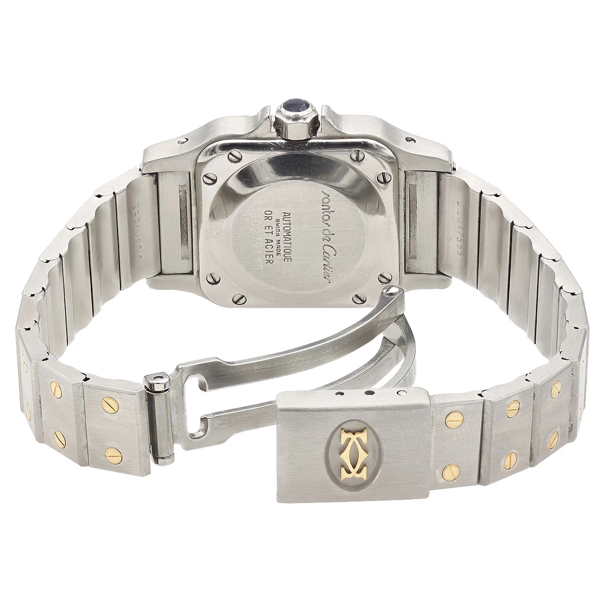 Cartier Santos Diamond Watch For Women 18k Gold & Streel Two-Tone 24mm Case 2 Cartier Santos Diamond Watch For Women 18k Gold & Streel Two-Tone 24mm Case - Image 2