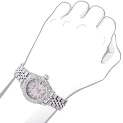 Ladies Diamond Rolex Datejust Watch Pink MOP Dial 26mm Oyster Perpetual 2ct -Watch Store ladies diamond rolex datejust watch pink mop dial 26mm oyster perpetual 2ct 968832 body