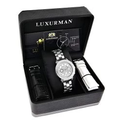 Ladies Diamond Watch 0.30 Ct Luxurman White MOP 8 Ladies Diamond Watch 0.30 Ct Luxurman White MOP -Watch Store ladies diamond watch 030 ct luxurman white mop p 35236box