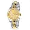 Ladies Diamond Watch 18k White Yellow Gold Pltd Two-Tone Luxurman Tribeca