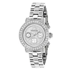 Ladies Diamond Watch 3ct Luxurman Diamond Watch