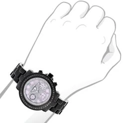 Ladies Diamond Luxurman Black Diamond Watch 2.15 Carats -Watch Store ladies diamond watches luxurman black diamond watch 215 carats bod