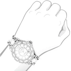 Ladies Diamond Luxurman White Ceramic Watch 1.25ct MOP Galaxy -Watch Store ladies diamond watches luxurman white ceramic watch 125ct mop galaxybod