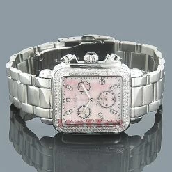Ladies Joe Rodeo Madison Diamond Watch Pink MOP 1.50ct