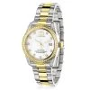 Ladies Luxurman Tribeca Two Tone Yellow Gold Plated Diamond Watch 1.5ct