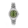 Ladies Rolex Datejust Diamond Bezel Watch Green MOP Dial 1.5ct
