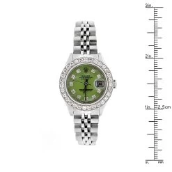 Ladies Rolex Datejust Diamond Bezel Watch Green MOP Dial 1.5ct -Watch Store ladies rolex datejust diamond bezel watch green mop dial 15ct ruler