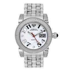 Ladies Diamond Aqua Master Watch White Dial