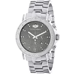 Large Face Diamond For Men Oversized Luxurman Escalade Watch 0.25ct