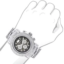 Large Face Luxurman Diamond Watch Chronograph 0.25ct For Men 7 Large Face Luxurman Diamond Watch Chronograph 0.25ct For Men -Watch Store large face watches for men luxurman diamond watch chronograph 025ct 3