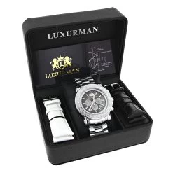 Large Face Luxurman Diamond Watch Chronograph 0.25ct For Men 8 Large Face Luxurman Diamond Watch Chronograph 0.25ct For Men -Watch Store large face watches for men luxurman diamond watch chronograph 025ct 4 1
