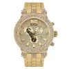 Joe Rodeo Broadway JRBR12 Oversized Men's Diamond Watch Yellow Goldtone 5ct