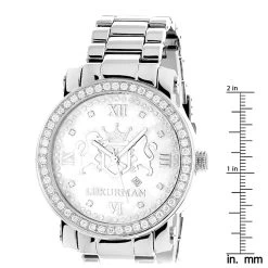Large Men's Diamond Luxurman Phantom VS Diamonds Watch 4 Ct -Watch Store large mens diamond watches luxurman phantom vs diamonds watch 45ct ruler
