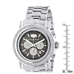 Luxurman Big Diamond Watch For Men 2.5ct Black MOP Escalade W Chronograph -Watch Store luxurman big diamond watch for men 25ct black mop escalade w chronograph ruler white 20221011