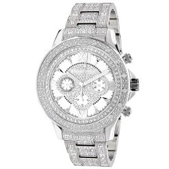 Luxurman Diamond Bezel And Band Watch For Men 1ct Liberty