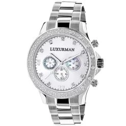 Luxurman Diamond Watch 0.2ct New Arrival For Men