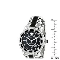Luxurman Galaxy Midsize Diamond Watch Black Ceramic 1.25ct -Watch Store luxurman galaxy midsize diamond watch black ceramic 125ct ruler