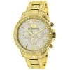 Luxurman Iced Out Men's Diamond Liberty Watch 1.25ct Yellow Gold Plated