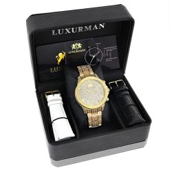 Luxurman Iced Out Men's Diamond Liberty Watch 1.25ct Yellow Gold Plated 8 Luxurman Iced Out Men's Diamond Liberty Watch 1.25ct Yellow Gold Plated -Watch Store luxurman iced out mens diamond liberty watch 125ct yellow gold plated 4
