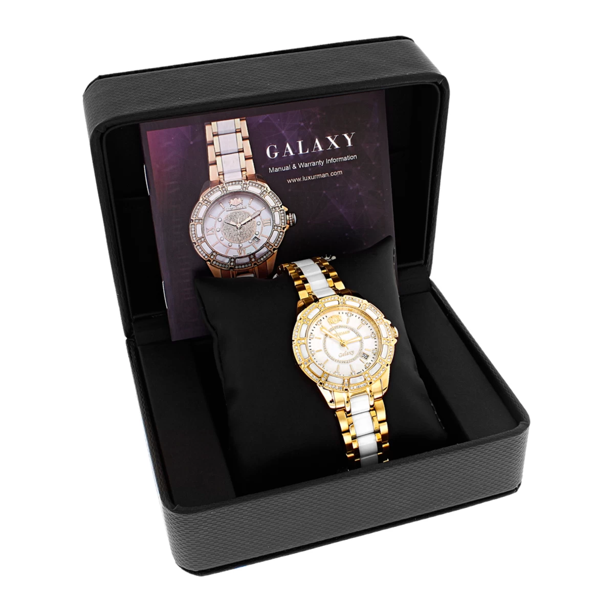 Luxurman Ladies Diamond White Ceramic Watch 1.25ct White MOP Galaxy Yellow Gold 5 Luxurman Ladies Diamond White Ceramic Watch 1.25ct White MOP Galaxy Yellow Gold - Image 5
