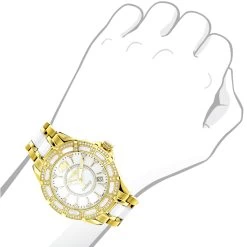 Luxurman Ladies Diamond White Ceramic Watch 1.25ct White MOP Galaxy Yellow Gold 9 Luxurman Ladies Diamond White Ceramic Watch 1.25ct White MOP Galaxy Yellow Gold -Watch Store luxurman ladies diamond ceramic watch 125ct white mop galaxy yellow goldbod