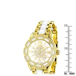 Luxurman Ladies Diamond Ceramic Watch 1.25ct White MOP Galaxy Yellow Gold -Watch Store luxurman ladies diamond ceramic watch 125ct white mop galaxy yellow ruler
