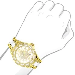 Luxurman Ladies Diamond Ceramic Watch 1.25ct White MOP Galaxy Yellow Gold -Watch Store luxurman ladies diamond ceramic watch 125ct white mop galaxy yellowbod