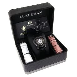 Luxurman Ladies Diamond Heart Watch 0.25ct Black MOP 7 Luxurman Ladies Diamond Heart Watch 0.25ct Black MOP -Watch Store luxurman ladies diamond heart watch 025 ct p 44046box