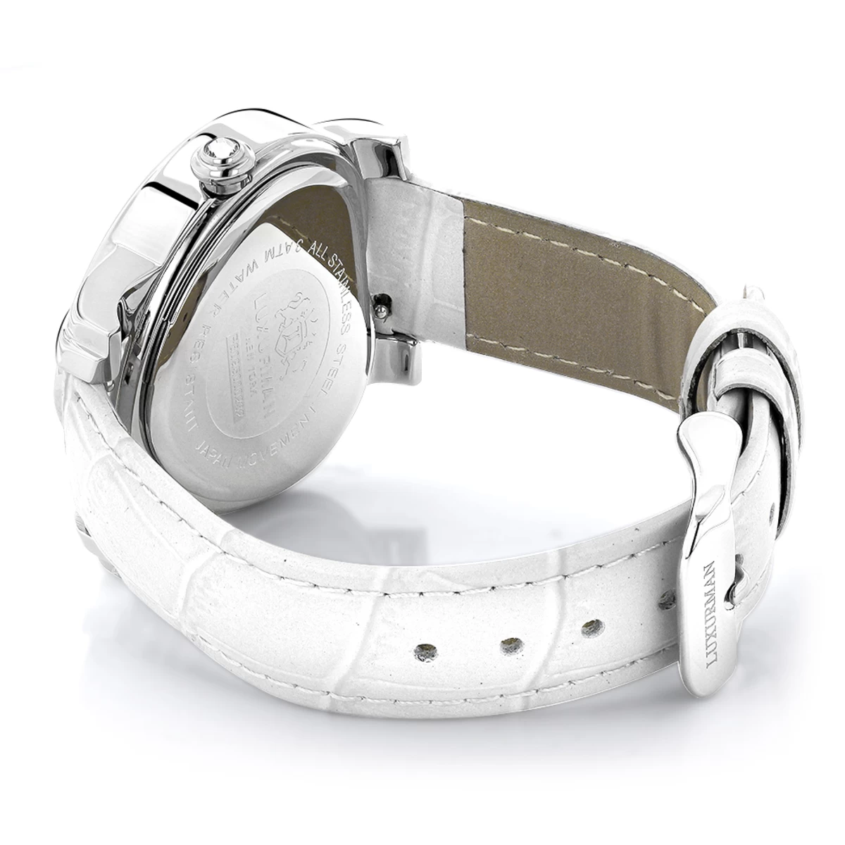 Luxurman Ladies Diamond Heart Watch 0.30ct White 2 Luxurman Ladies Diamond Heart Watch 0.30ct White - Image 2