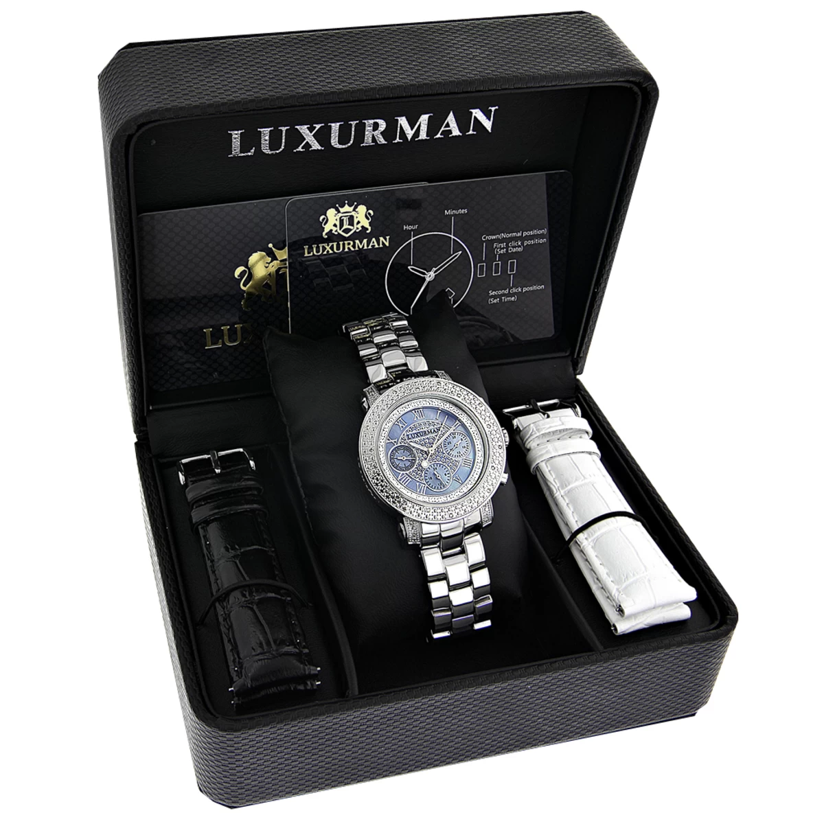 Luxurman Ladies Diamond Watch 0.30ct Blue MOP 3 Luxurman Ladies Diamond Watch 0.30ct Blue MOP - Image 3