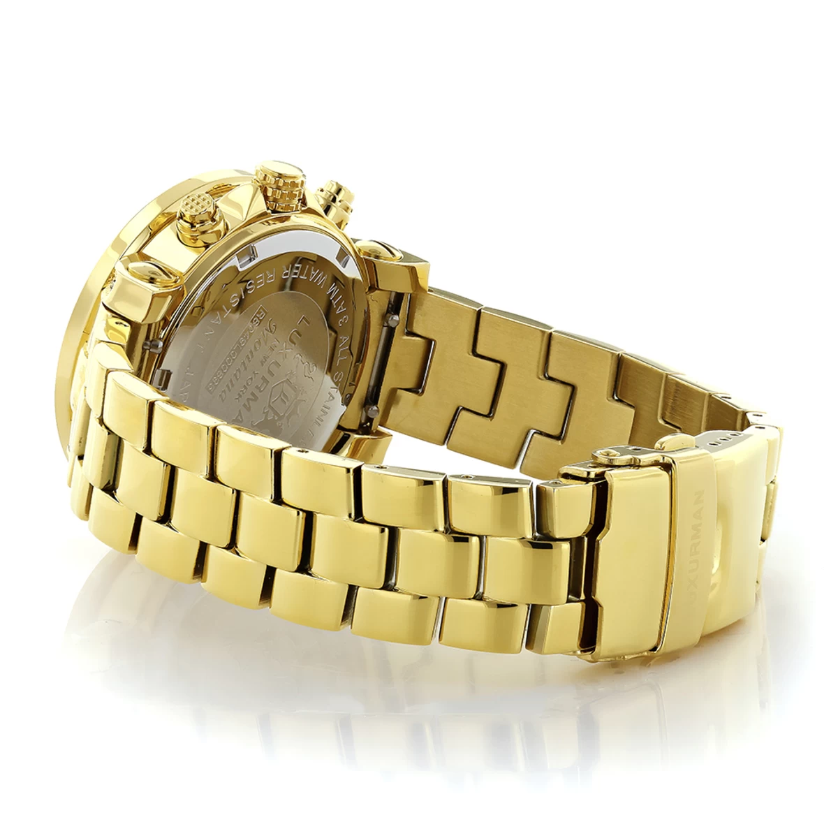 Luxurman Ladies Diamond Watch 0.3ct Yellow Gold Plated 2 Luxurman Ladies Diamond Watch 0.3ct Yellow Gold Plated - Image 2