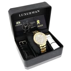 Luxurman Liberty Men's Diamond Watch 2ct 18k Yellow Gold Plated 8 Luxurman Liberty Men's Diamond Watch 2ct 18k Yellow Gold Plated -Watch Store luxurman liberty mens diamond watch 2ct 18k yellow gold plated 4
