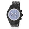 Luxurman Men's Black Diamond Watch 2.25ct Blue MOP