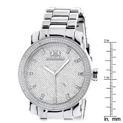 Luxurman Men's Diamond Watch 0.12ct Stainless Steel Band 9 Luxurman Men's Diamond Watch 0.12ct Stainless Steel Band -Watch Store luxurman mens diamond watch 012ct stainless steel band ruler