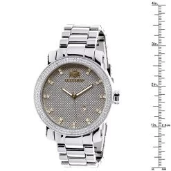 Luxurman Men's Diamond Watch 0.12ct Two-Tone Gold Plated Stainless Steel -Watch Store luxurman mens diamond watch 012ct two tone gold plated stainless steel ruler 20211214