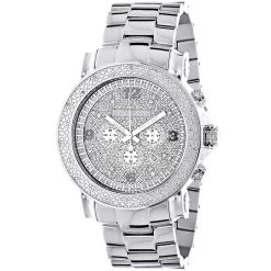Oversized Men's Diamond Watch 0.25ct Luxurman Escalade