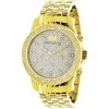 Luxurman Men's Diamond Watch 0.25ct Yellow Gold Tone