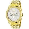 Luxurman Men's Diamond Watch 0.5ct Yellow Gold Plated