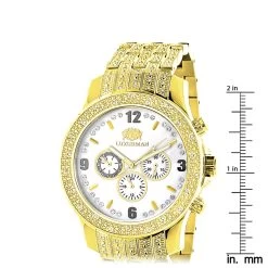 Luxurman Men's Diamond Watch 1ct. Yellow Gold -Watch Store luxurman mens diamond watch 1ct yellow gold p 9323 ruler
