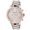 Luxurman Men's Diamond Watch Two-Tone White Rose Gold Pltd Liberty Swiss Mvt