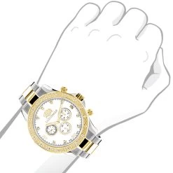 Luxurman Men's Diamond 18k Yellow White Gold Plated Swiss Quartz Liberty Watch 7 Luxurman Men's Diamond 18k Yellow White Gold Plated Swiss Quartz Liberty Watch -Watch Store luxurman mens diamond watches 18k yellow white gold plated swiss quartz liberty bod