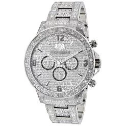 Luxurman Men's Diamond Swiss Quartz Fully Iced Out Watch 1.25ct