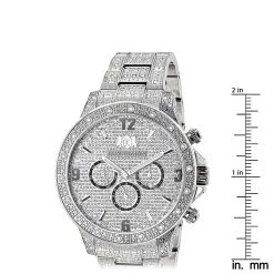 Luxurman Men's Diamond Swiss Quartz Fully Iced Out Watch 1.25ct -Watch Store luxurman mens diamond watches fully iced out watch 125ct ruler